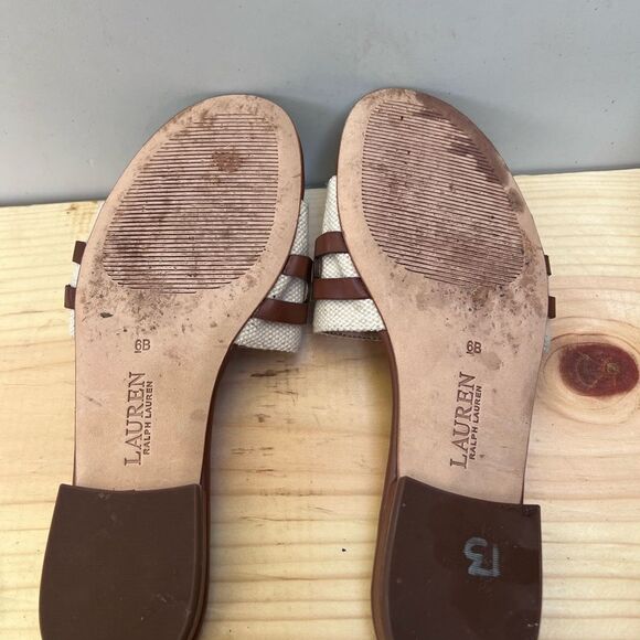 Lauren Ralph Lauren Brown Slide Sandals - Picture 3 of 4
